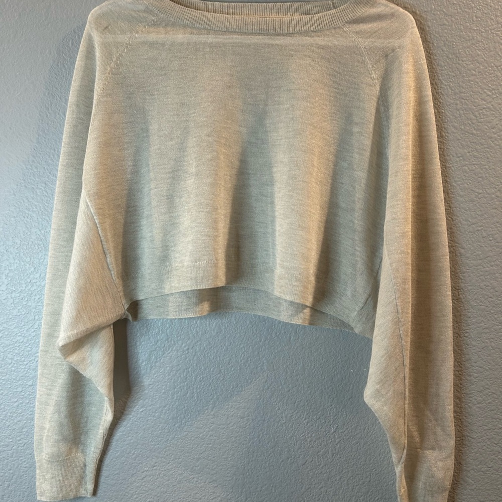 All Saints Light Gray Knit Top